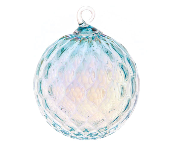 Aquamarine Ornament March Birthstone  by Glass Eye Studio